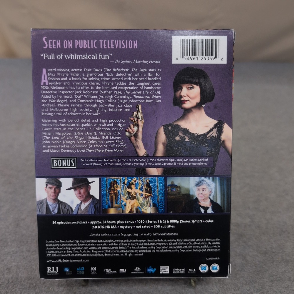 Miss Fishers Murder Mysteries Series 1-3 Collection Blu-ray 8-Disc Set Acorn VG+ - Picture 2 of 3